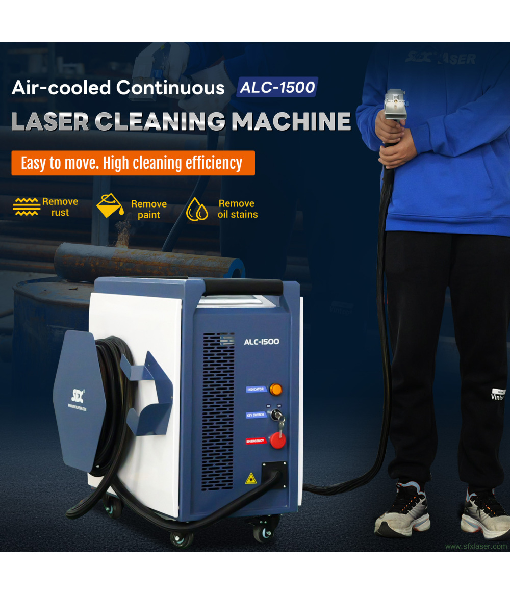 SFX ALC-1500 Air-Cooled Continuous Laser Cleaning Machine 1500W Portable Handheld Laser Rust Remover SFX ALC-1500 Air-Cooled Continuous Laser Cleaning Machine 1500W Portable Handheld Laser Rust Remover